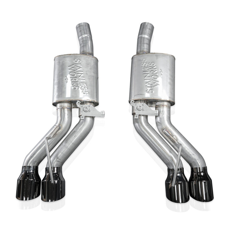 

Stainless Works CT5V22AB-BC - SSWCT5V22AB-BC - Stainless Works 22-25 Cadillac CT5-V Blackwing Axle Back Exhaust - Black Chrome Tips - Shipped in Europe - Tuningsupply.com
