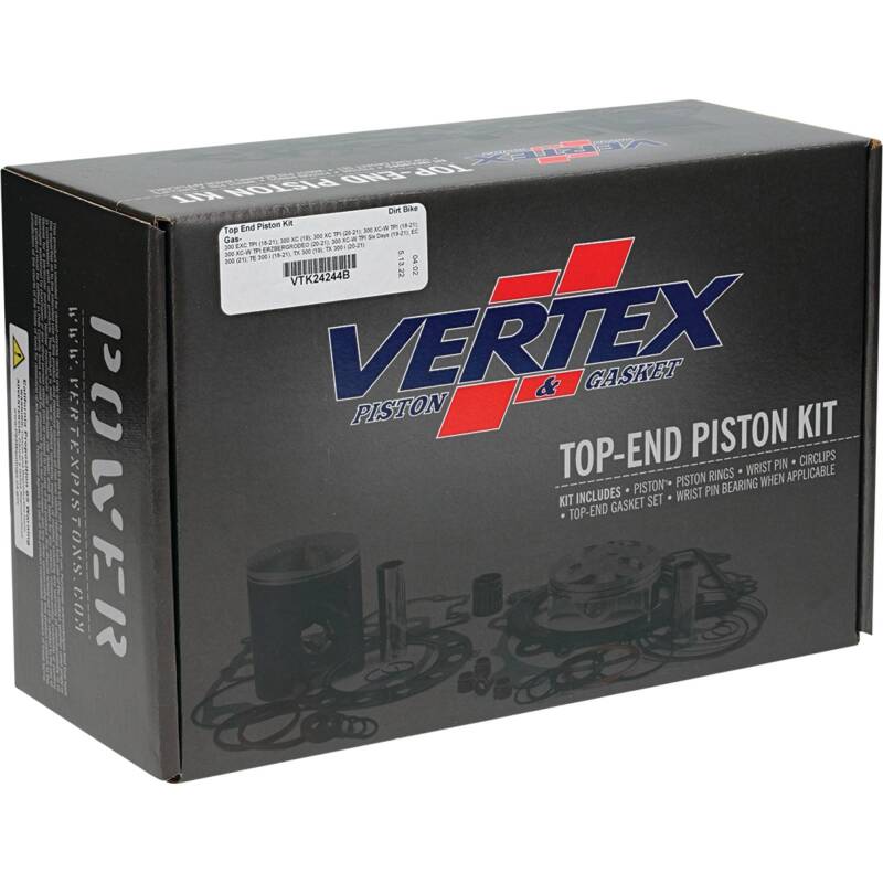
    

Vertex Pistons VTK24244B - VEPVTK24244B - Vertex Piston 18-22 KTM 300 EXC TPI 300cc Top End Piston Kit - Shipped in Europe - Tuningsupply.com

  