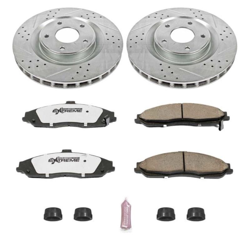 Power Stop 05-07 Cadillac XLR Front Z26 Street Warrior Brake Kit-tuningsupply.com