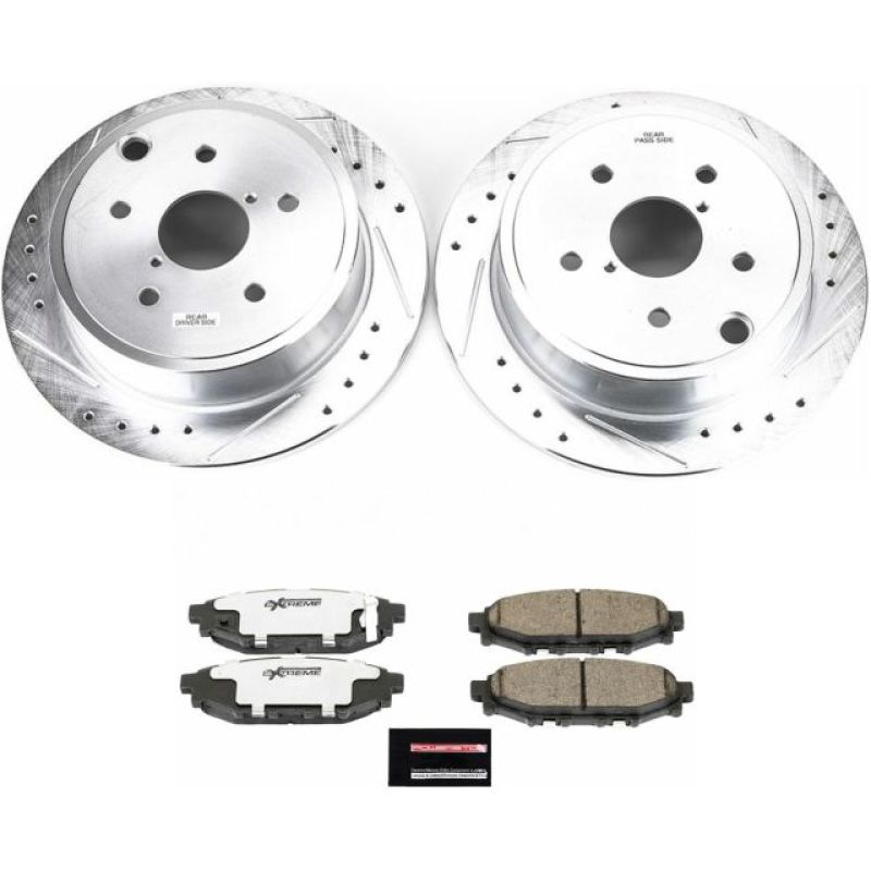 Power Stop 15-19 Subaru WRX Rear Z26 Street Warrior Brake Kit-tuningsupply.com