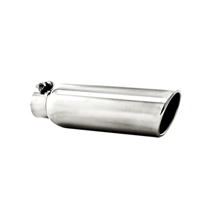 MBRP Universal Tip 3.5in OD 2.25in Inlet 12in L Angled Cut Rolled End Clampless No-Weld T304-tuningsupply.com