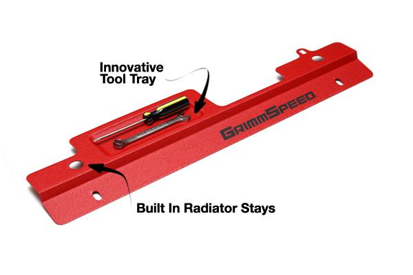 

GrimmSpeed GRM096006 - GRM096006 - GrimmSpeed 02-07 Subaru Impreza/WRX / 04-07 STI Radiator Shroud w/Tool Tray - Red - Shipped in Europe - Tuningsupply.com
