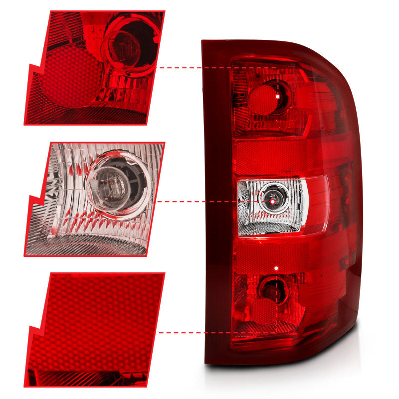 

ANZO 311303 - ANZ311303 - ANZO 2007-2013 Chevy Silverado Taillight Red/Clear Lens (OE Replacement) - Shipped in Europe - Tuningsupply.com
