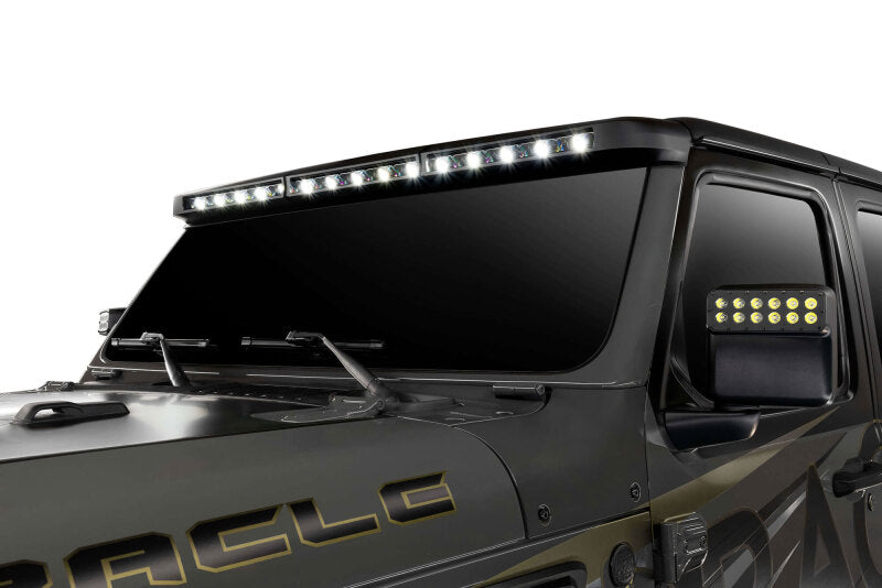 Oracle Jeep Wrangler JL/Gladiator JT Integrated Windshield LED Light Bar System-tuningsupply.com