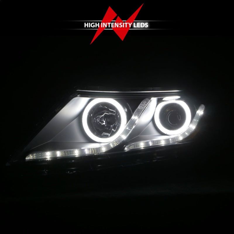 ANZO 2011-2013 Kia Optima Projector Headlights w/ Halo Black (CCFL)-tuningsupply.com