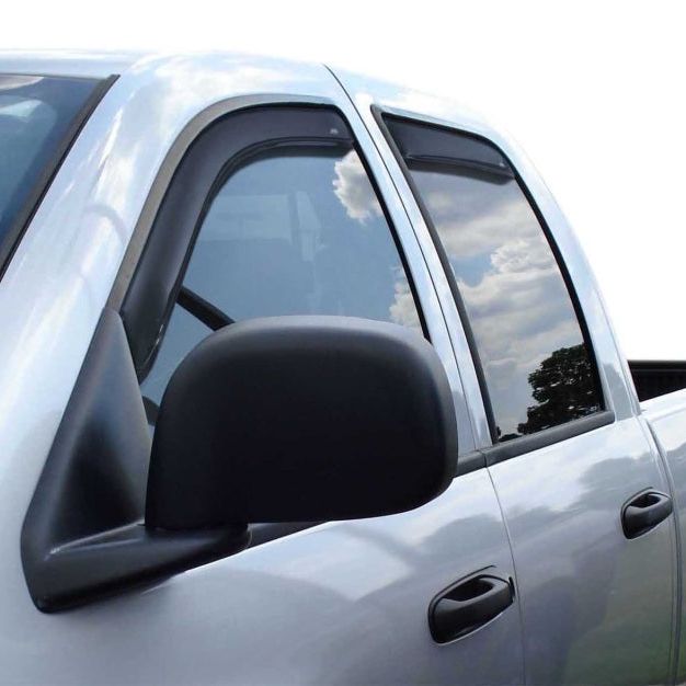 AVS 06-08 Dodge RAM 1500 Mega Cab Ventvisor In-Channel Front & Rear Window Deflectors 4pc - Smoke-tuningsupply.com