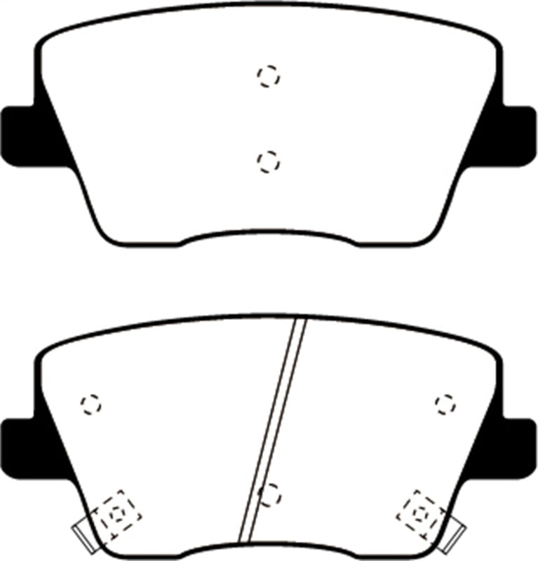 EBC 2019+ Hyundai Veloster N (2nd Gen) 2.0L Turbo Greenstuff Rear Brake Pads-tuningsupply.com