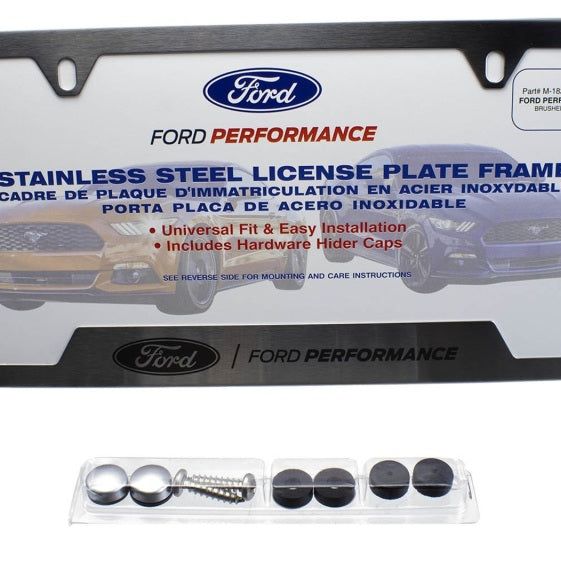 Ford Racing Stainless Steel Ford Performance License Plate Frame-tuningsupply.com