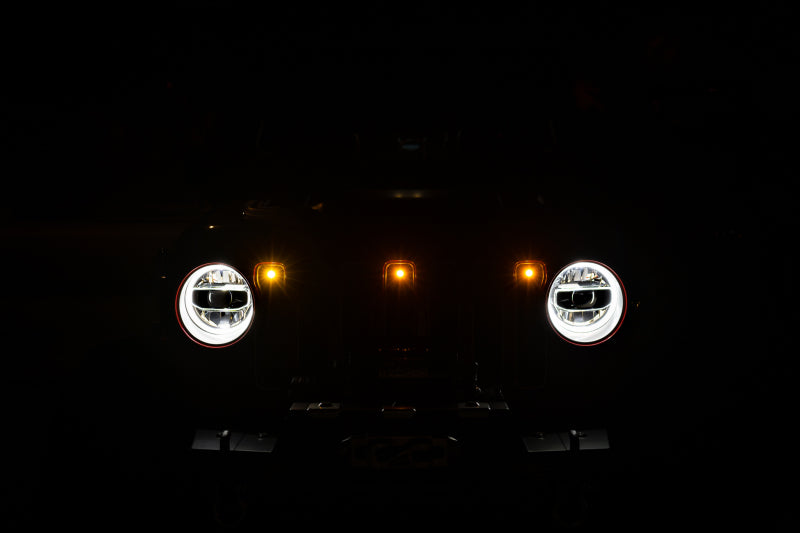 DV8 Offroad 2018+ Jeep JL Grill Amber Marker Lights-tuningsupply.com