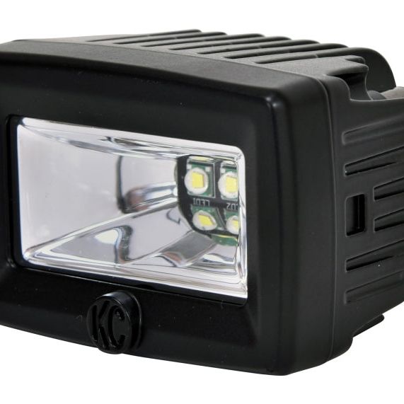 KC HiLiTES C-Series C2 LED 2in. Backup Area Flood Light 20w (Pair Pack System) - Black-tuningsupply.com