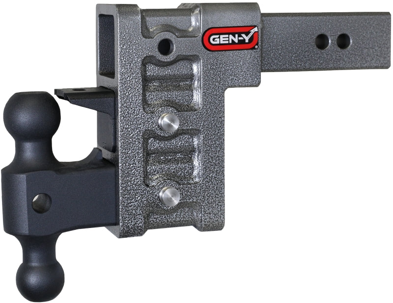 Gen-Y Mega Duty 2.5in Shank 6in Drop 3K TW 21K Hitch w/GH-061 Dual-Ball/GH-062 Pintle Lock-tuningsupply.com