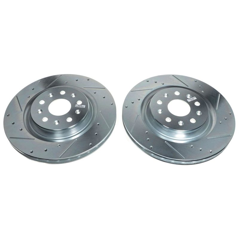 Power Stop 20-21 Chevrolet Corvette Evolution Rear Drilled & Slotted Rotor - Pair