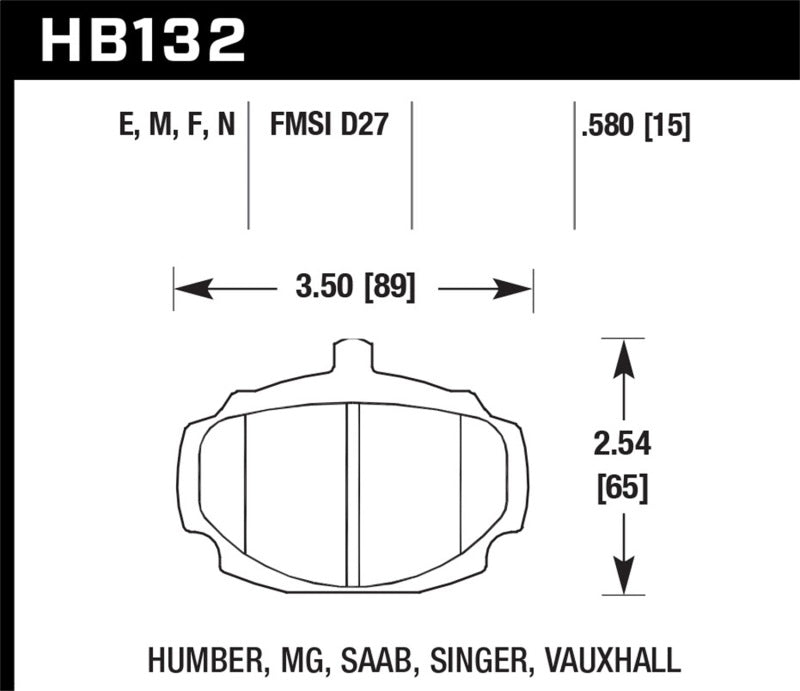 

Hawk Performance KHB132N.580 - HAWKHB132N.580 - Hawk HP+ Street Brake Pads - Shipped in Europe - Tuningsupply.com
