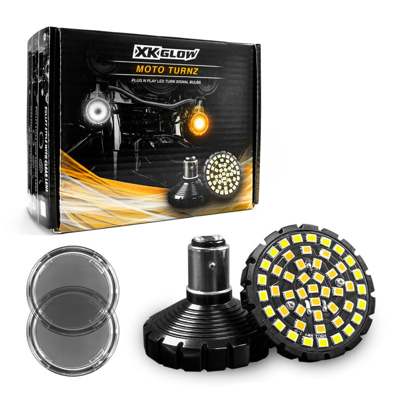 

XKGLOW XK1157B-WA-S - XKGXK1157B-WA-S - XK Glow Motorcycle Front LED Turn Signal Kit - Bulet Style Smoked Lenses - Shipped in Europe - Tuningsupply.com
