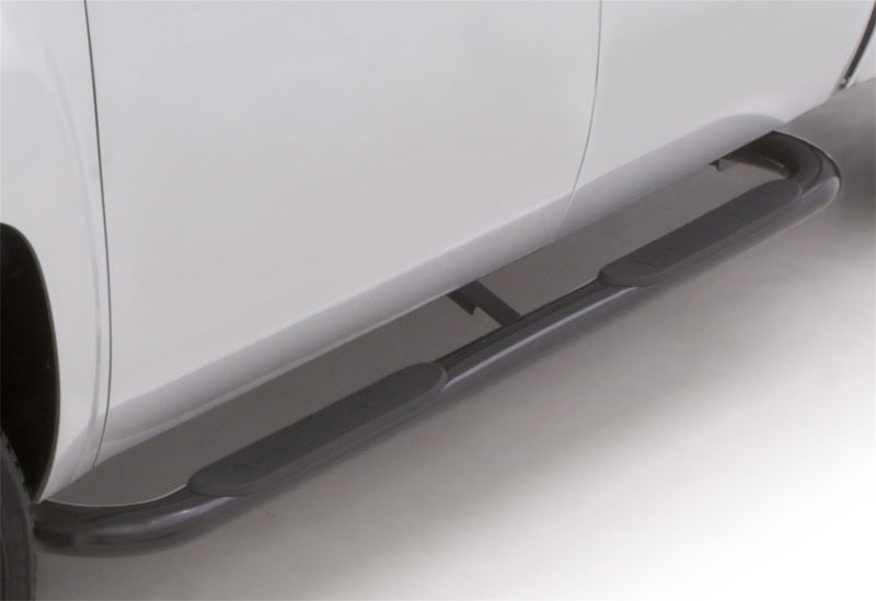 Lund 05-17 Toyota Tacoma Access Cab 4in. Oval Curved Steel Nerf Bars - Black-tuningsupply.com