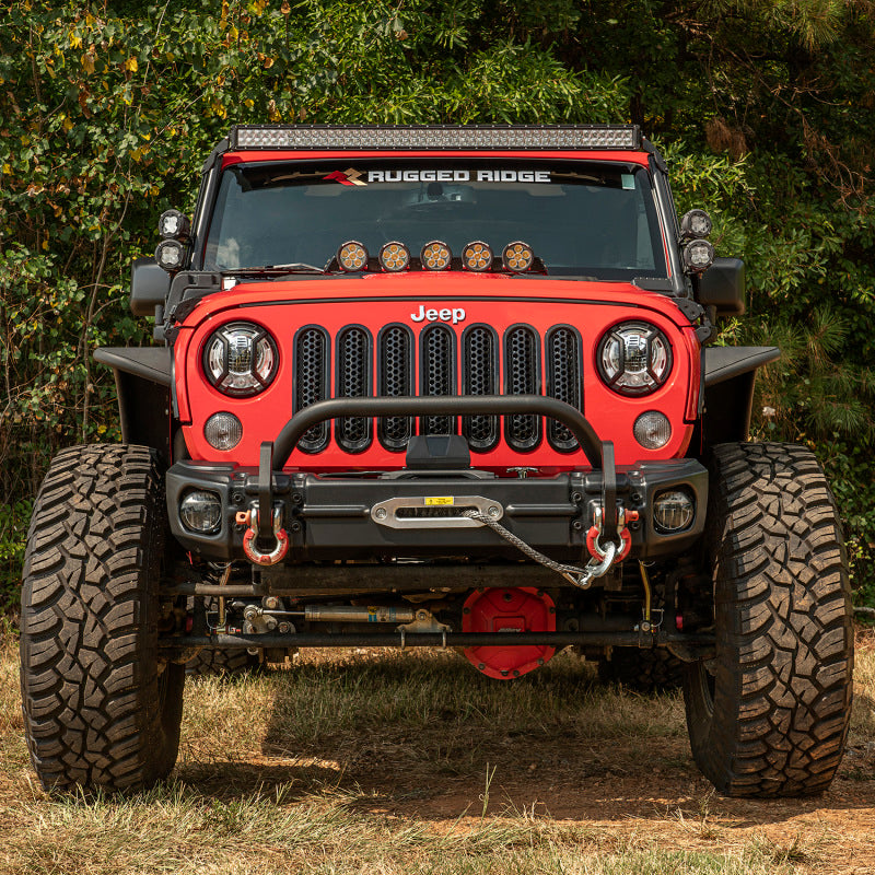 

Rugged Ridge  - RUG11549.13 - Rugged Ridge Arcus Front Bumper Set W/ Overrider 2018 Jeep Wrangler JK - Shipped in Europe - Tuningsupply.com
