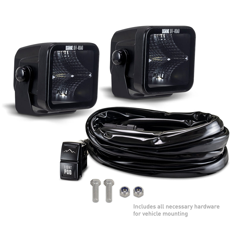 

Borne Off-Road BNLT-LP33-2F - BRNBNLT-LP33-2F - Borne Off-Road Light Pods (Kit of 2) 3x3 Flood - Shipped in Europe - Tuningsupply.com
