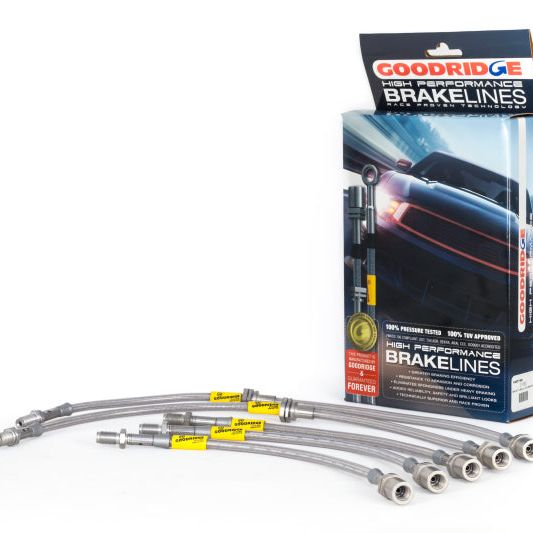 Goodridge 8/84-7/87 Toyota Corolla GTS Stainless Steel Brake Line Kit-tuningsupply.com