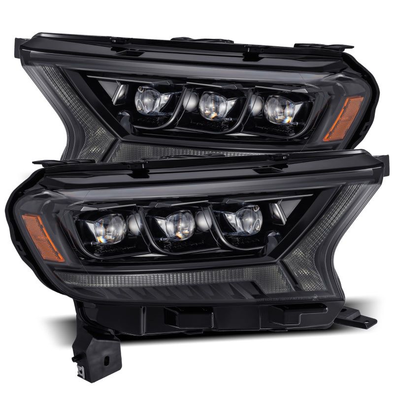 AlphaRex 19-21 Ford Ranger NOVA LED Proj Headlight Plnk Style Alpha Blk w/Activ Light/Seq Signal/DRL-tuningsupply.com