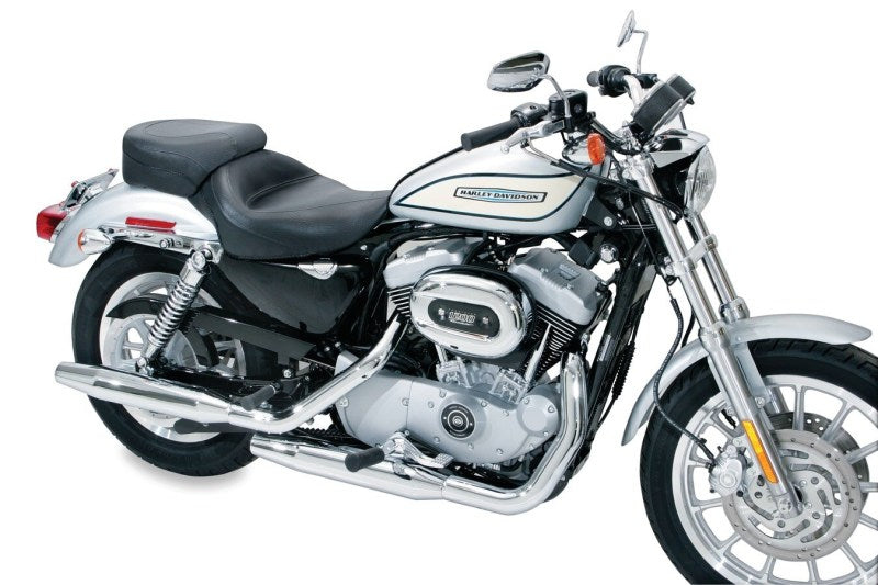 

Mustang Motorcycle 79429 - MMP79429 - Mustang 04-21 Harley Sportster 4.5 Wide Touring Solo Seat w/Driver Backrest - Black - Shipped in Europe - Tuningsupply.com
