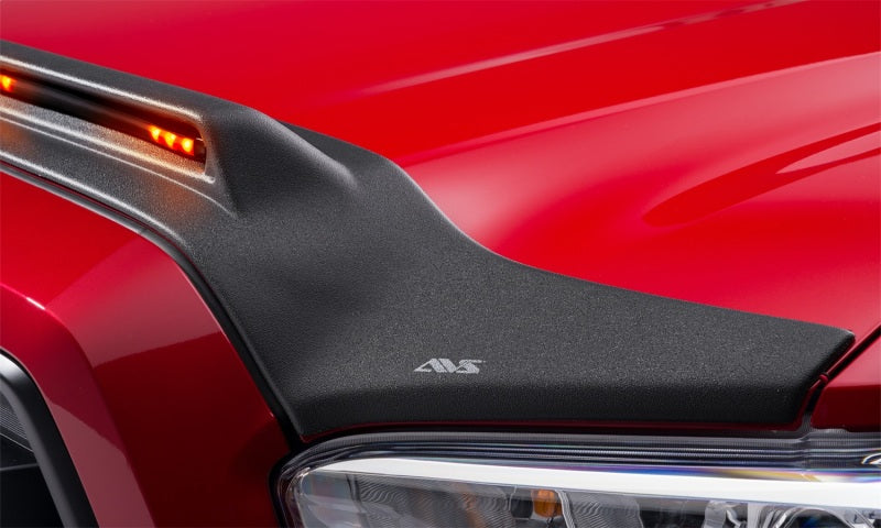 AVS 2016-2019 Toyota Tacoma Aeroskin Low Profile Hood Shield w/ Lights - Black-tuningsupply.com