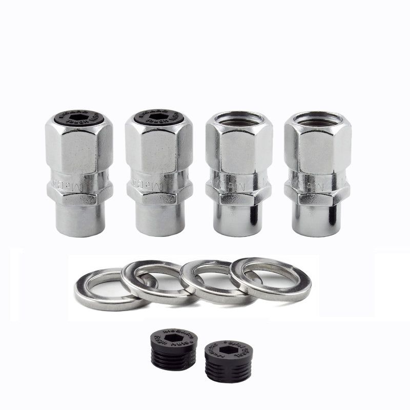 McGard Hex Lug Nut (Drag Racing Short Shank) 1/2-20 / 13/16 Hex / 1.6in. Length (4-Pack) - Chrome-tuningsupply.com