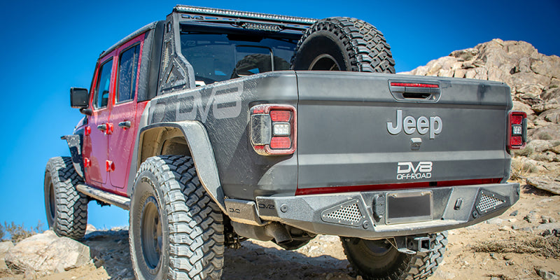 DV8 Offroad 2019+ Jeep Gladiator Bedside Sliders-tuningsupply.com