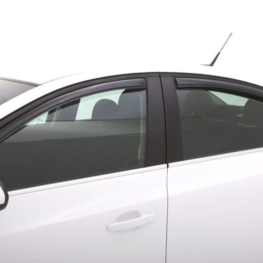 AVS 11-15 Chevy Cruze Ventvisor In-Channel Front & Rear Window Deflectors 4pc - Smoke-tuningsupply.com