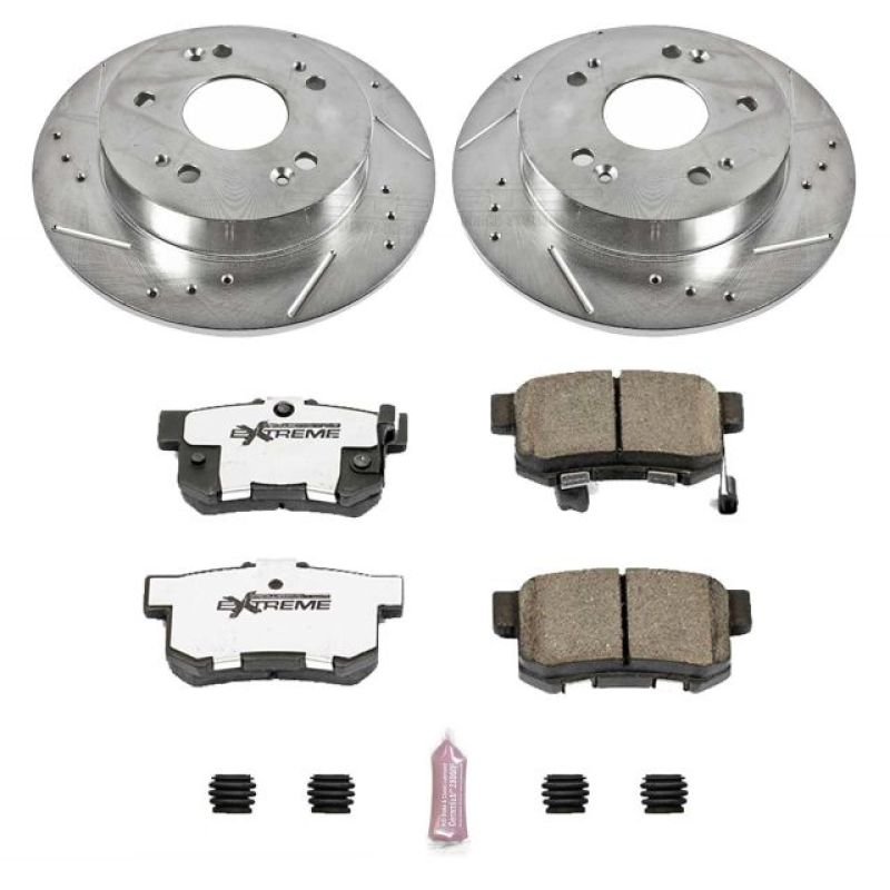 Power Stop 13-15 Acura ILX Rear Z26 Street Warrior Brake Kit-tuningsupply.com