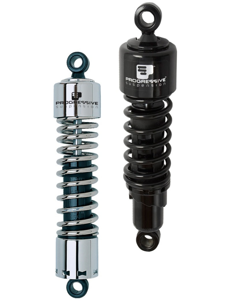 Progressive Harley 412 Series Shocks 11.0in - Black-tuningsupply.com