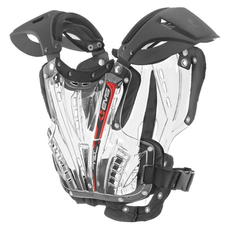 EVS Vex Chest Protector Clear/Black - Large-tuningsupply.com