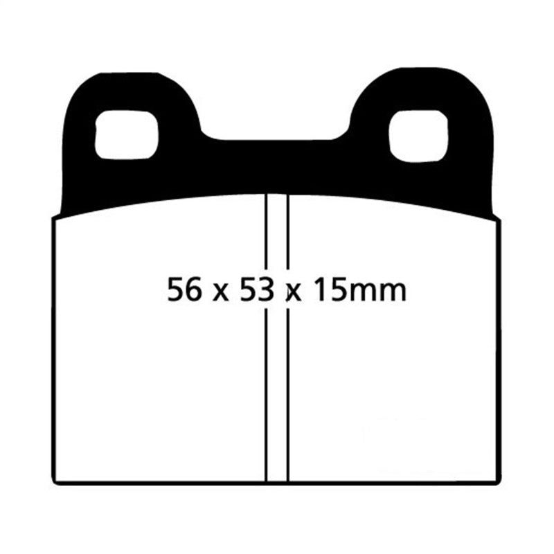 EBC 71-79 Volkswagen Beetle 1.3 (1300) Yellowstuff Front Brake Pads-tuningsupply.com