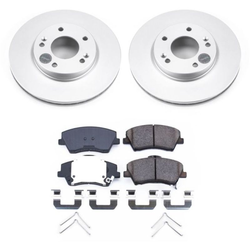 Power Stop 17-19 Hyundai Ioniq Front Z17 Evolution Geomet Coated Brake Kit-tuningsupply.com