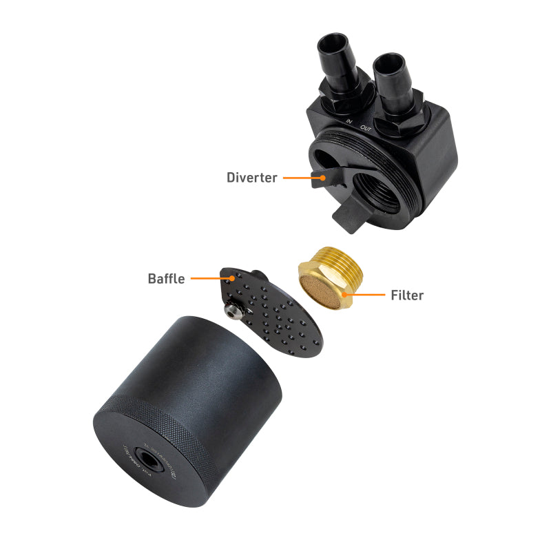 

Mishimoto MMBCC-RAM-25 - MISMMBCC-RAM-25 - Mishimoto 2025+ RAM 1500 3.0L Hurricane Baffled Oil Catch Can Kit - Black - Shipped in Europe - Tuningsupply.com
