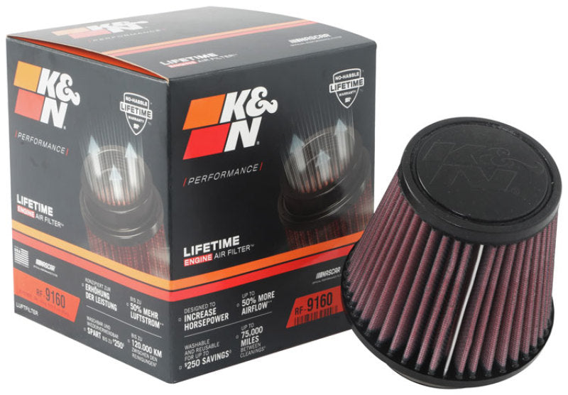

K&N Engineering RF-9160 - KNNRF-9160 - K&N Universal Clamp-On Air Filter 3-1/8in FLG / 4-15/16in B / 3-1/2in T / 4-3/8in H - Shipped in Europe - Tuningsupply.com
