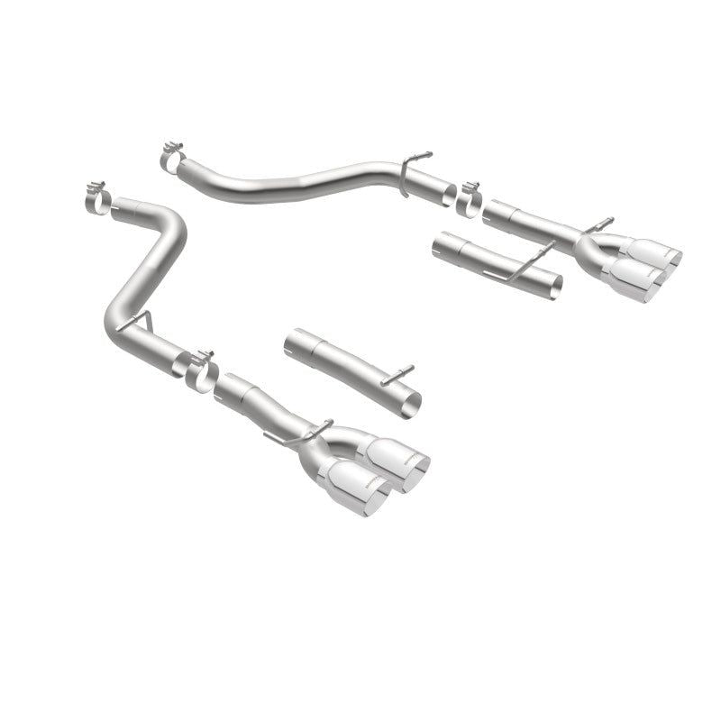 MagnaFlow Axle-Back, SS, 2.5in, Quad Split Rear 3.5in Tip 2015 Dodge Challenger 3.6L V6-tuningsupply.com