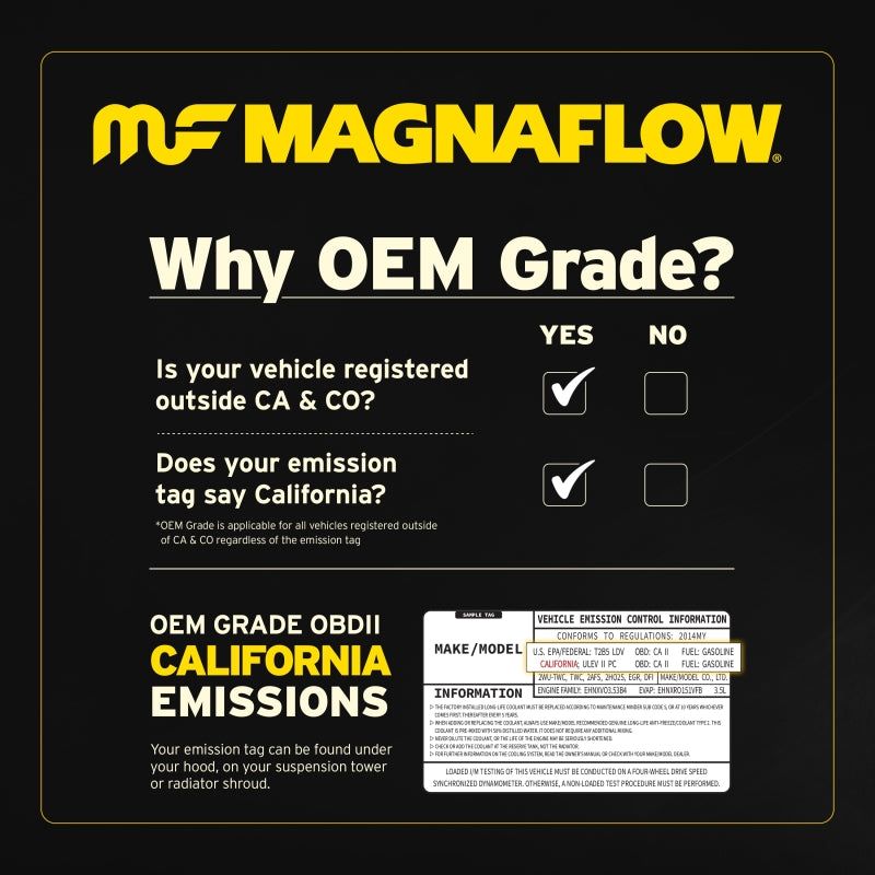 MagnaFlow Conv Univ 3 W/Single O2 Boss-Catalytic Converter Universal-Magnaflow-MAG94139-SMINKpower Performance Parts