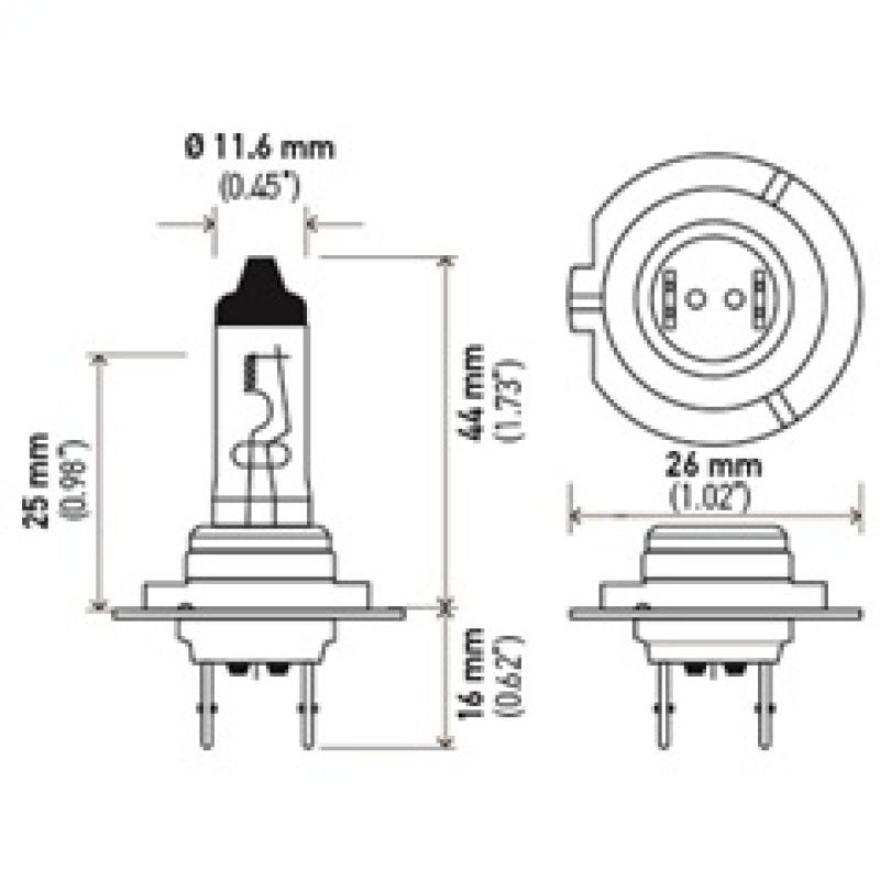 Hella Optilux H7 12V/55W XY Xenon Yellow Bulb-tuningsupply.com