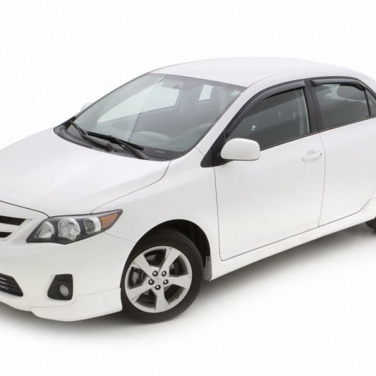 AVS 09-13 Toyota Corolla Ventvisor In-Channel Front & Rear Window Deflectors 4pc - Smoke-tuningsupply.com