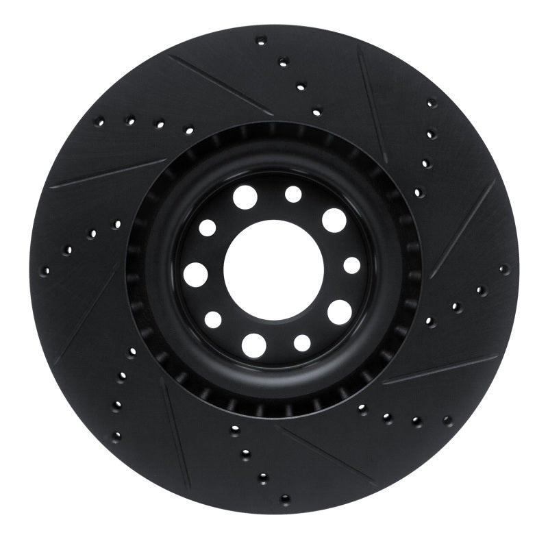

R1 Concepts 633-16012L - RNC633-16012L - R1 2017-2025 Alfa Romeo Stelvio Front Left Drilled & Slotted Black Brake Rotor - Shipped in Europe - Tuningsupply.com
