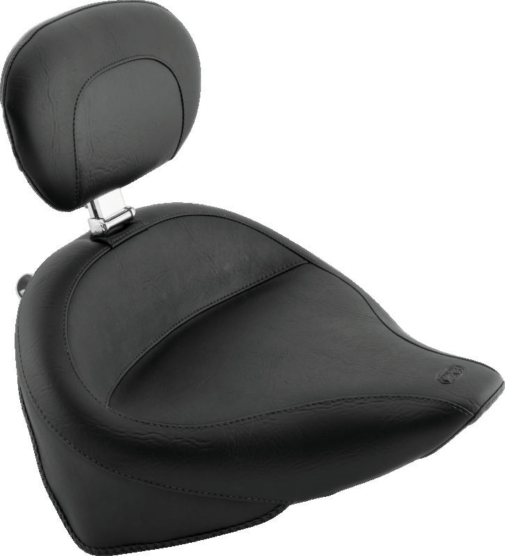 

Mustang Motorcycle 79487 - MMP79487 - Mustang 00-15 Harley Softail Standard Rear Tire Wide Touring Solo Seat w/Driver Backrest - Black - Shipped in Europe - Tuningsupply.com
