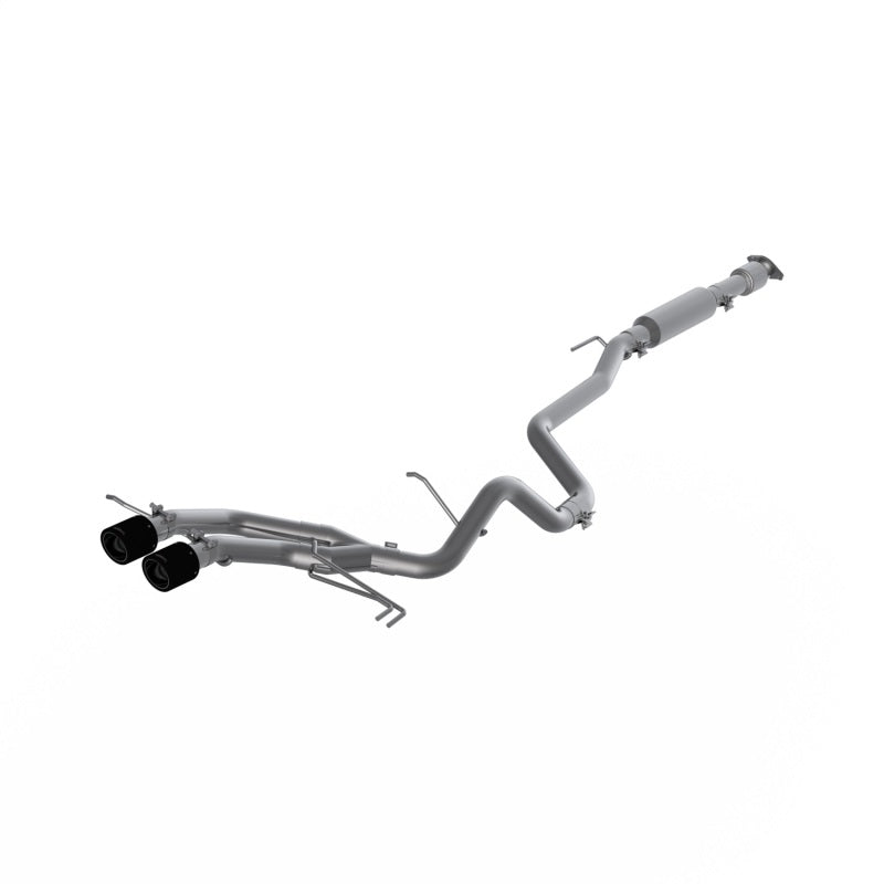 MBRP 13-18 Hyundai Veloster Turbo Dual Exit T409 2 1/2in Cat Back w/ Carbon Fiber Tips-tuningsupply.com