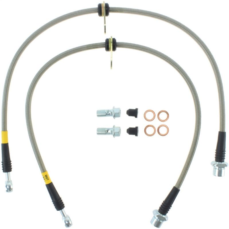 StopTech 02-12 Toyota Camry Coupe/Sedan / 04-08 Solara Rear Stainless Steel Brake Lines-Brake Line Kits-Stoptech-STO950.44511-SMINKpower Performance Parts