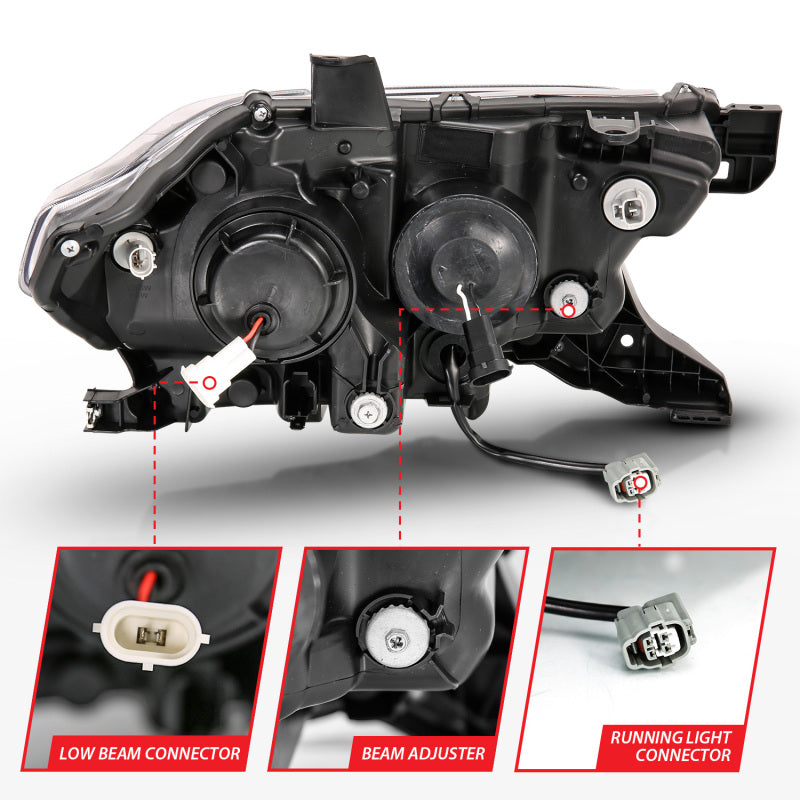 

ANZO 111379 - ANZ111379 - ANZO 2016-2017 Toyota Tacoma Projector Headlights w/ Plank Style Design Black/Amber w/ DRL - Shipped in Europe - Tuningsupply.com
