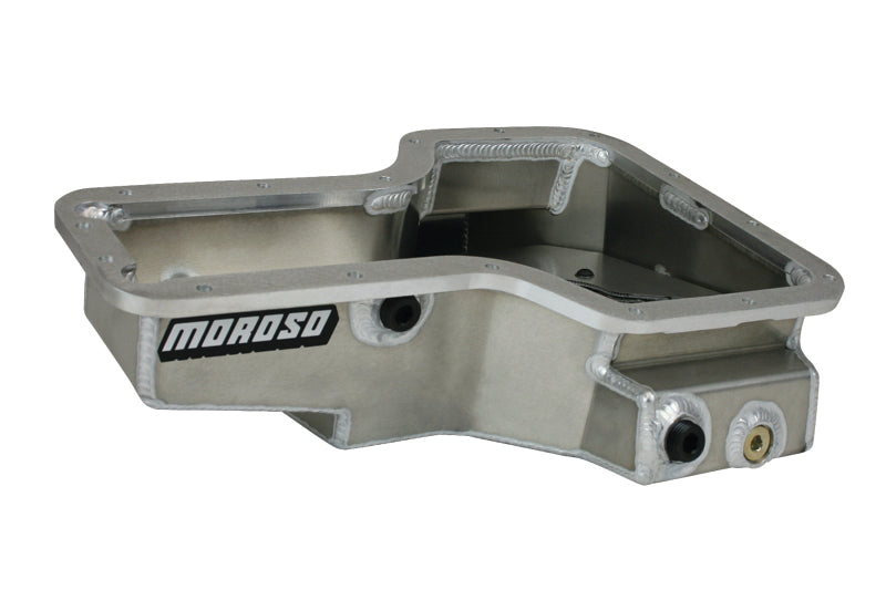 Moroso Lotus/Toyota 1ZZ/2ZZ Road Race Baffled Wet Sump 6qt Stock Depth Aluminum Oil Pan-tuningsupply.com