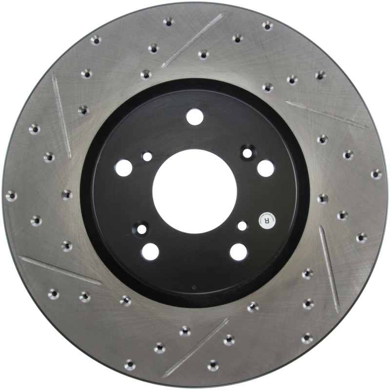 

Stoptech 127.40062R - STO127.40062R - StopTech 04-08 Acura TL (Brembo Caliber) SportStop Slotted & Drilled Right Front Rotor - Shipped in Europe - Tuningsupply.com
