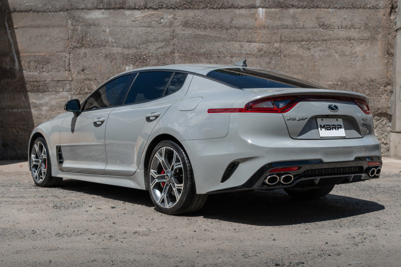 

MBRP PS4704AL - MBRPS4704AL - MBRP 2018+ Kia Stinger 3.3L RWD/AWD 2.5in Cat Back Dual Rear Exit w/o Tips - Shipped in Europe - Tuningsupply.com
