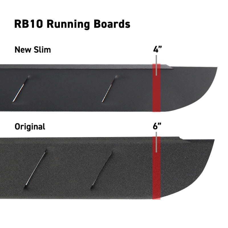 Go Rhino RB10 Slim Running Boards - Universal 80in. - Tex. Blk-tuningsupply.com