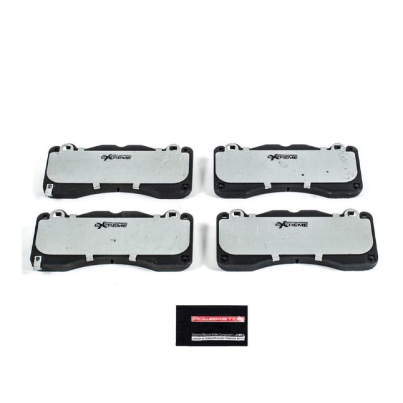 Power Stop 15-19 Ford Mustang Front Z26 Extreme Street Brake Pads w/Hardware-tuningsupply.com