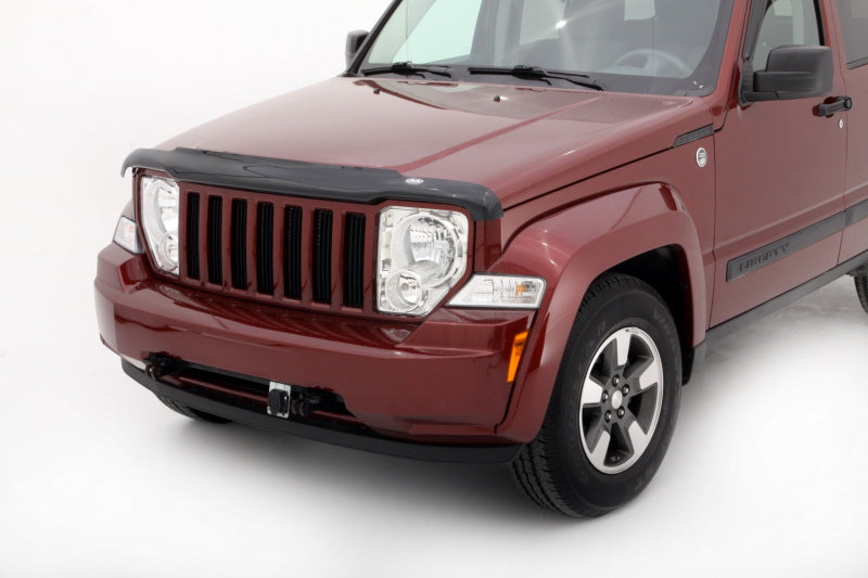 AVS 08-14 Jeep Liberty High Profile Bugflector II Hood Shield - Smoke-tuningsupply.com